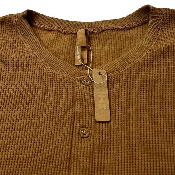 SKIMS Waffle Knit Onesie Long John Pajamas Camel 3X - Picture 5 of 11